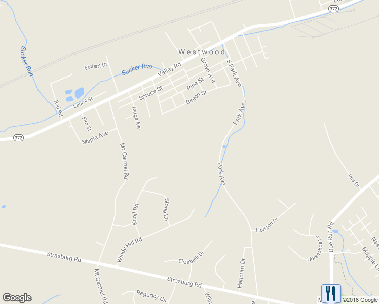 map of restaurants, bars, coffee shops, grocery stores, and more near 154 Park Avenue in Coatesville