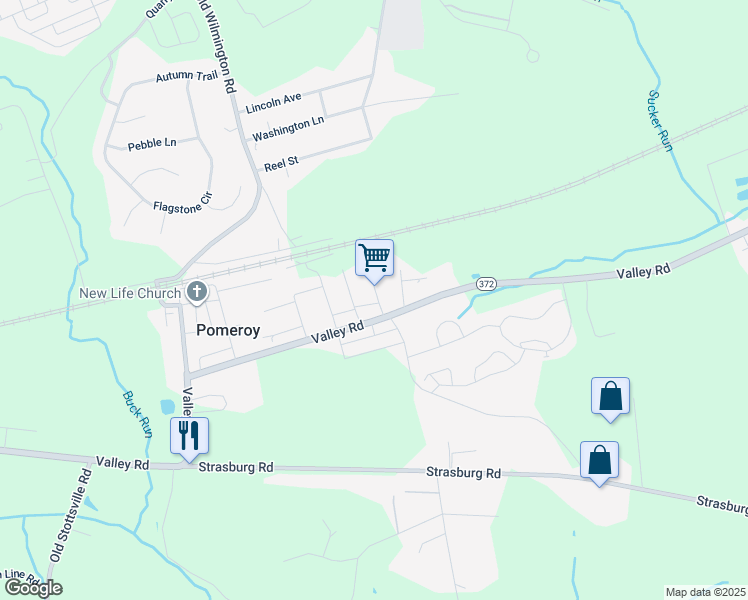 map of restaurants, bars, coffee shops, grocery stores, and more near 11 Spaulding Avenue in Coatesville