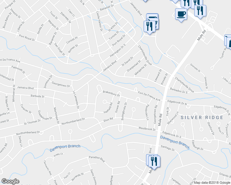 map of restaurants, bars, coffee shops, grocery stores, and more near 48 Gower Court in Toms River