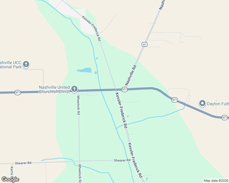 map of restaurants, bars, coffee shops, grocery stores, and more near 4285 Ohio 571 in West Milton