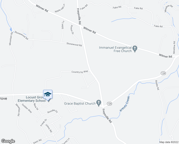 map of restaurants, bars, coffee shops, grocery stores, and more near 1300 Freysville Road in York