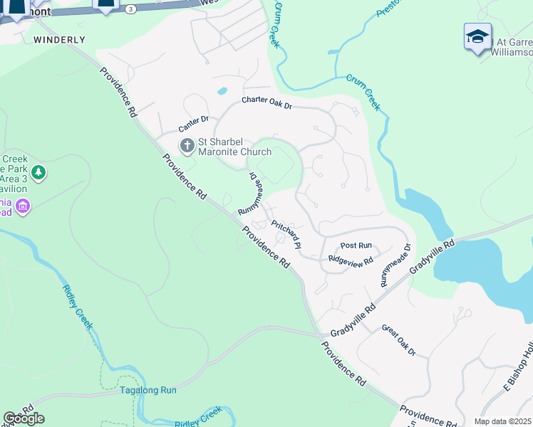 map of restaurants, bars, coffee shops, grocery stores, and more near 939 Pritchard Place in Delaware County