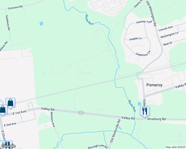 map of restaurants, bars, coffee shops, grocery stores, and more near 30 Celeste Lane in Coatesville