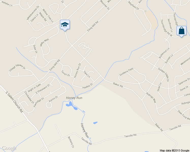 map of restaurants, bars, coffee shops, grocery stores, and more near 3000 Bedford Place in York