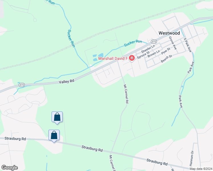 map of restaurants, bars, coffee shops, grocery stores, and more near 124 Maple Avenue in Coatesville