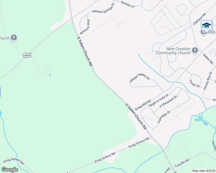 map of restaurants, bars, coffee shops, grocery stores, and more near South Salem Church Road in York