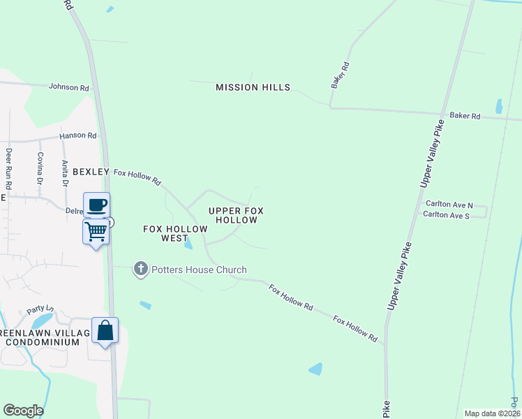 map of restaurants, bars, coffee shops, grocery stores, and more near 2700 Cardinal Road in Springfield