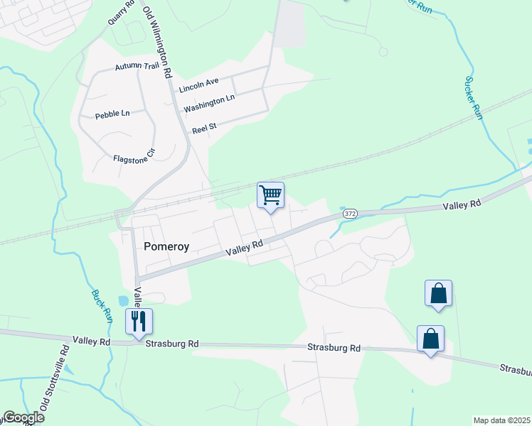map of restaurants, bars, coffee shops, grocery stores, and more near 21 Spaulding Avenue in Coatesville