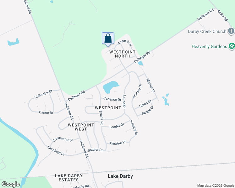 map of restaurants, bars, coffee shops, grocery stores, and more near 8527 Squad Court in Galloway