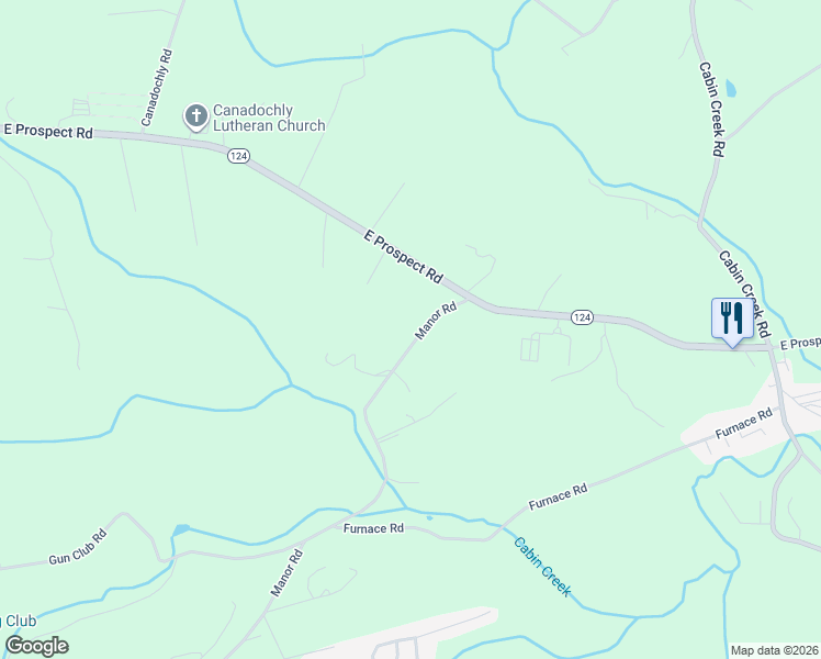 map of restaurants, bars, coffee shops, grocery stores, and more near 1969 Manor Rd in York