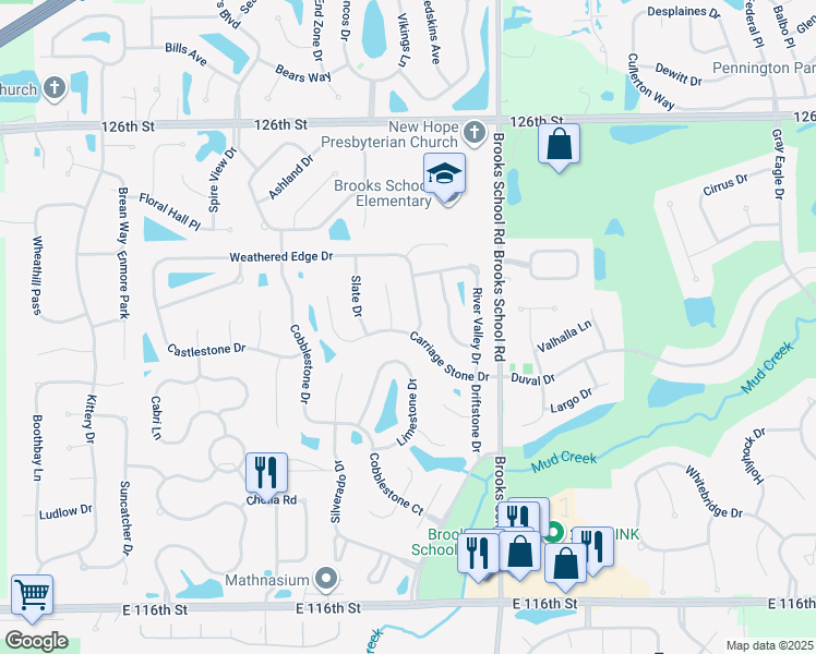 map of restaurants, bars, coffee shops, grocery stores, and more near 12272 Carriage Stone Drive in Fishers