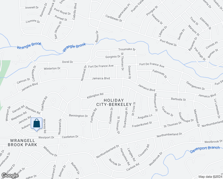 map of restaurants, bars, coffee shops, grocery stores, and more near 115 Castleton Drive in Toms River