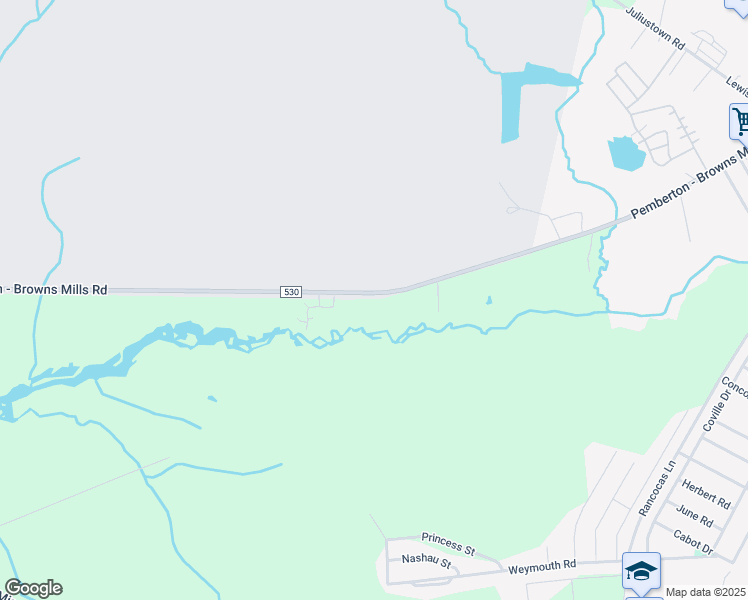 map of restaurants, bars, coffee shops, grocery stores, and more near 227 Pemberton Browns Mills Road in Pemberton Township