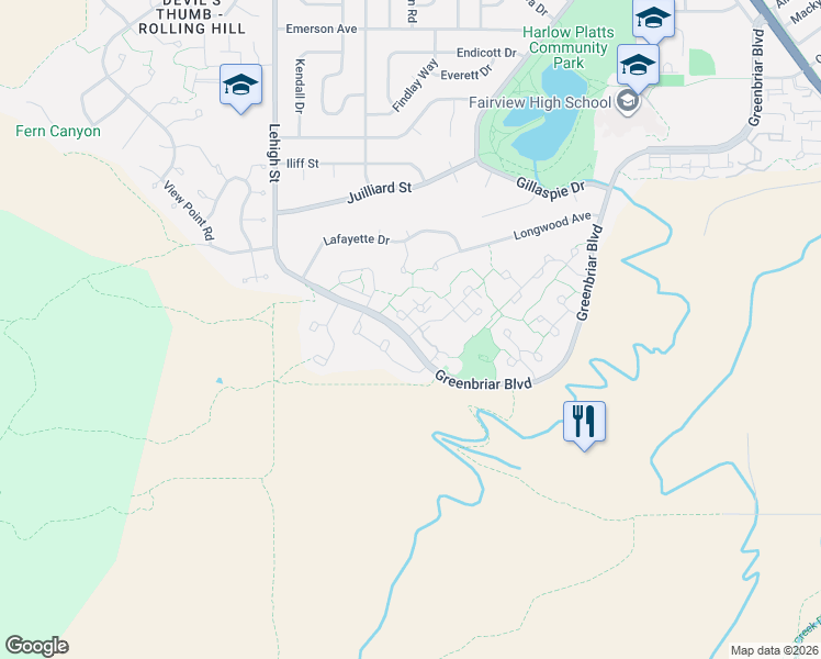 map of restaurants, bars, coffee shops, grocery stores, and more near 3010 Redstone Lane in Boulder