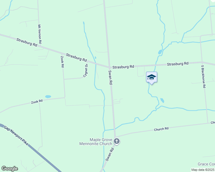 map of restaurants, bars, coffee shops, grocery stores, and more near 950 Swan Road in Atglen