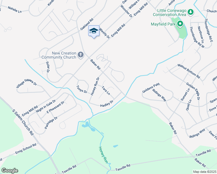 map of restaurants, bars, coffee shops, grocery stores, and more near 3011 Bedford Place in York