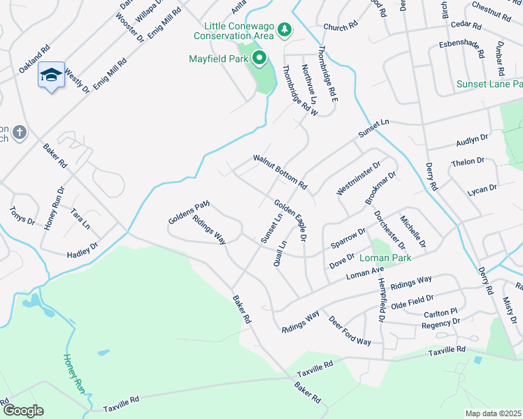 map of restaurants, bars, coffee shops, grocery stores, and more near 2162 Golden Eagle Drive in York