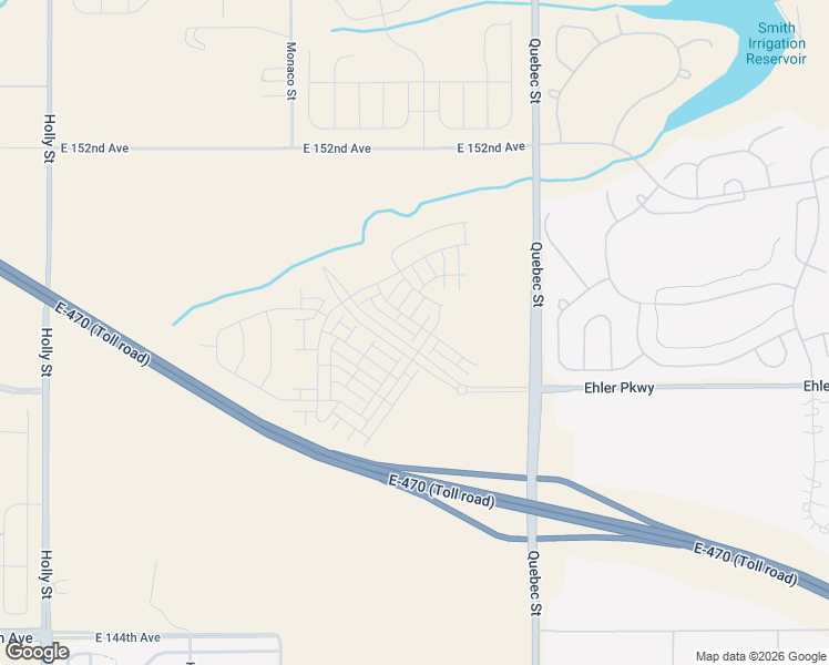 map of restaurants, bars, coffee shops, grocery stores, and more near E-470 in Thornton