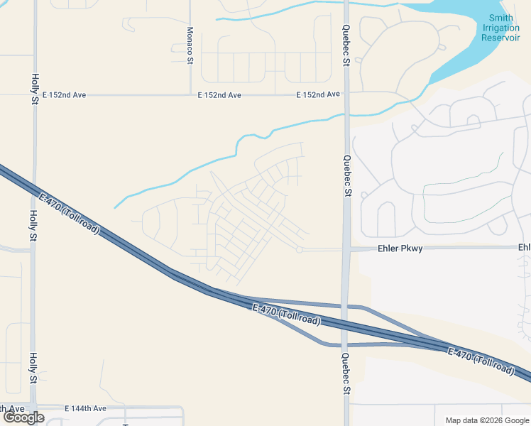 map of restaurants, bars, coffee shops, grocery stores, and more near E-470 in Thornton