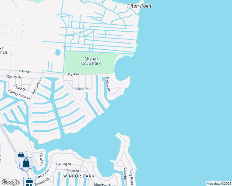 map of restaurants, bars, coffee shops, grocery stores, and more near 25 Captains Drive in Toms River