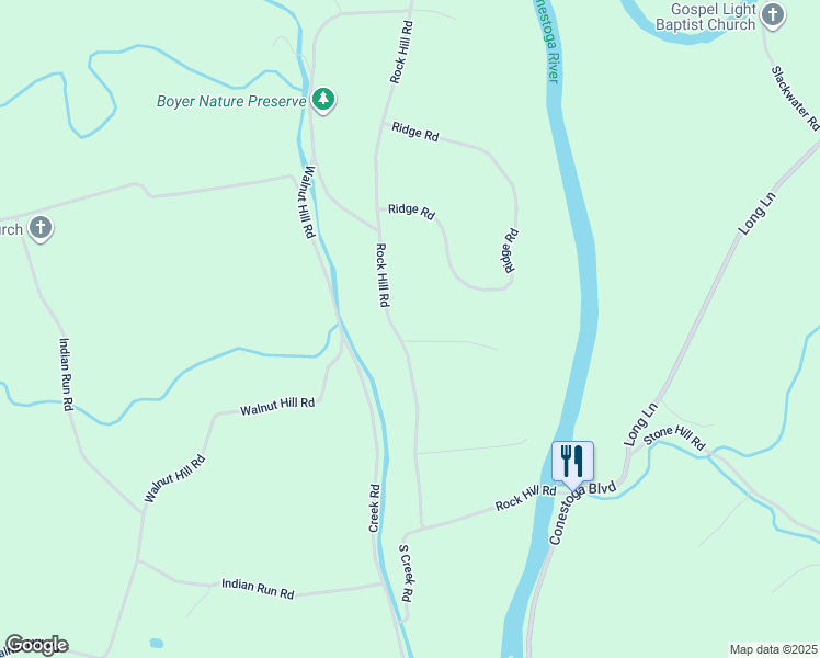 map of restaurants, bars, coffee shops, grocery stores, and more near 235 Rock Hill Road in Millersville