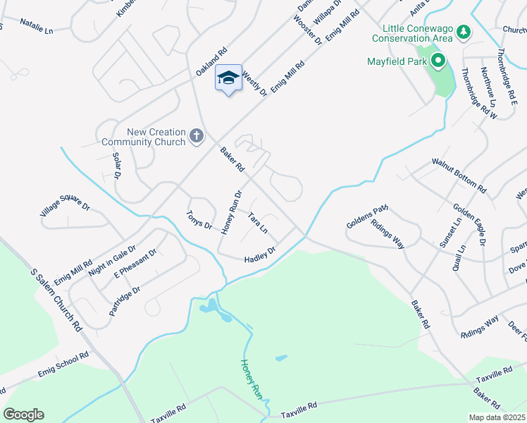 map of restaurants, bars, coffee shops, grocery stores, and more near 3011 Bedford Place in York