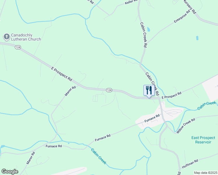 map of restaurants, bars, coffee shops, grocery stores, and more near 5137 East Prospect Road in York