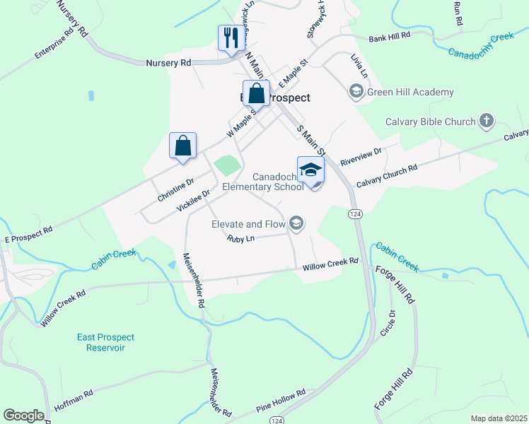 map of restaurants, bars, coffee shops, grocery stores, and more near 913 Sunrise Lane in Wrightsville