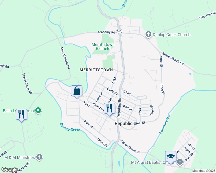 map of restaurants, bars, coffee shops, grocery stores, and more near 17 Eagle Street in Mount Pleasant