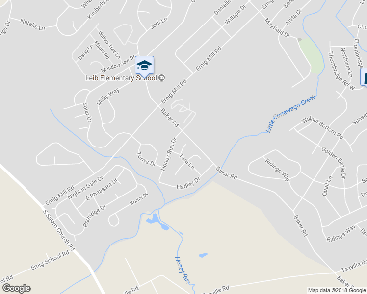 map of restaurants, bars, coffee shops, grocery stores, and more near 3006 Norwood Place in York