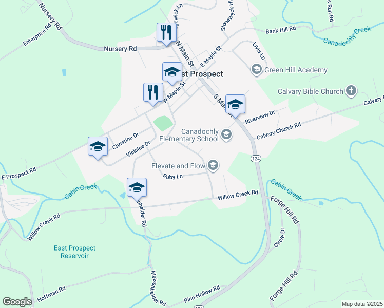 map of restaurants, bars, coffee shops, grocery stores, and more near 913 Sunrise Lane in Wrightsville