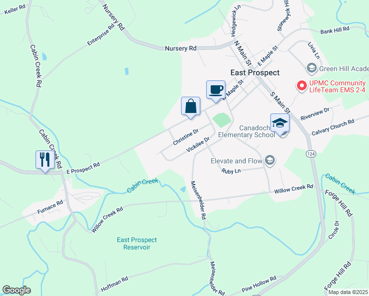 map of restaurants, bars, coffee shops, grocery stores, and more near 13 Vickilee Drive in Wrightsville