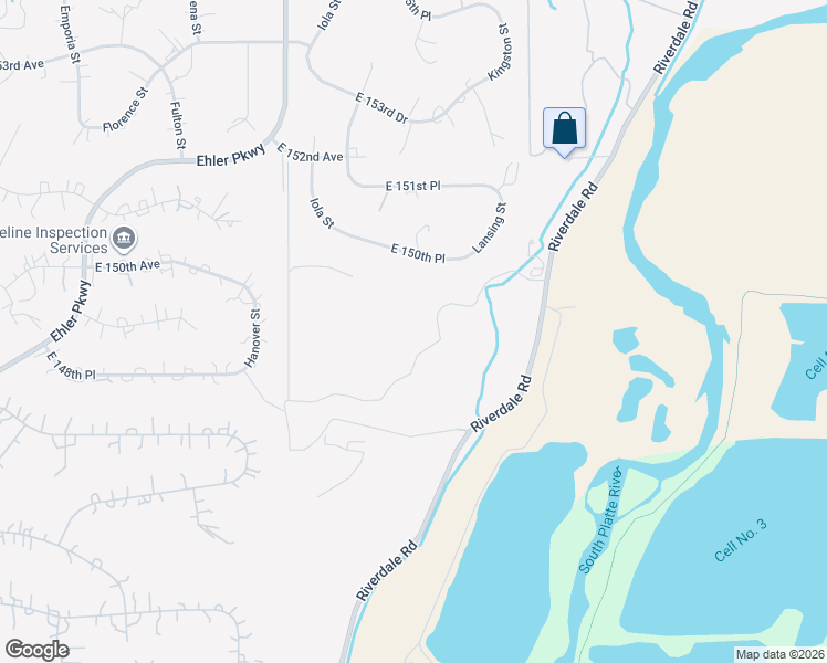 map of restaurants, bars, coffee shops, grocery stores, and more near 14975 Riverdale Road in Brighton