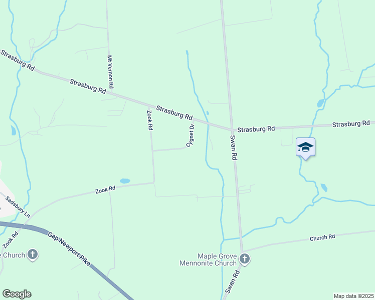 map of restaurants, bars, coffee shops, grocery stores, and more near 488 Cygnet Drive in Atglen
