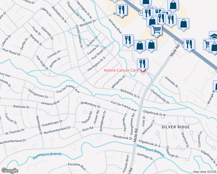 map of restaurants, bars, coffee shops, grocery stores, and more near 2 Oranjestad Street in Toms River