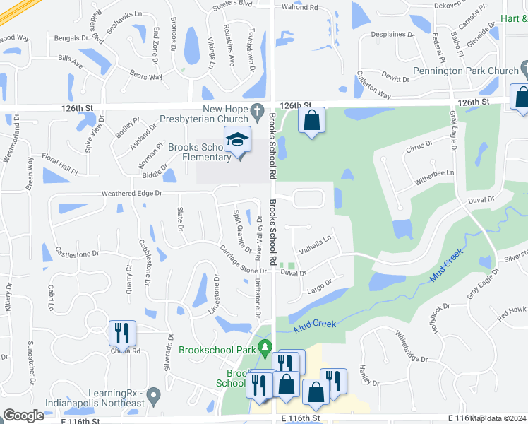 map of restaurants, bars, coffee shops, grocery stores, and more near 12293 Driftstone Drive in Fishers