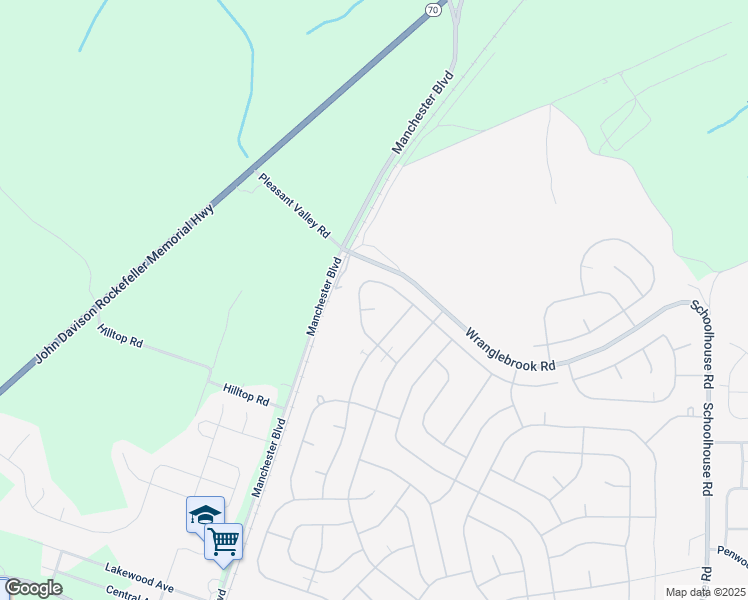 map of restaurants, bars, coffee shops, grocery stores, and more near 6 Grant Court in Manchester Township