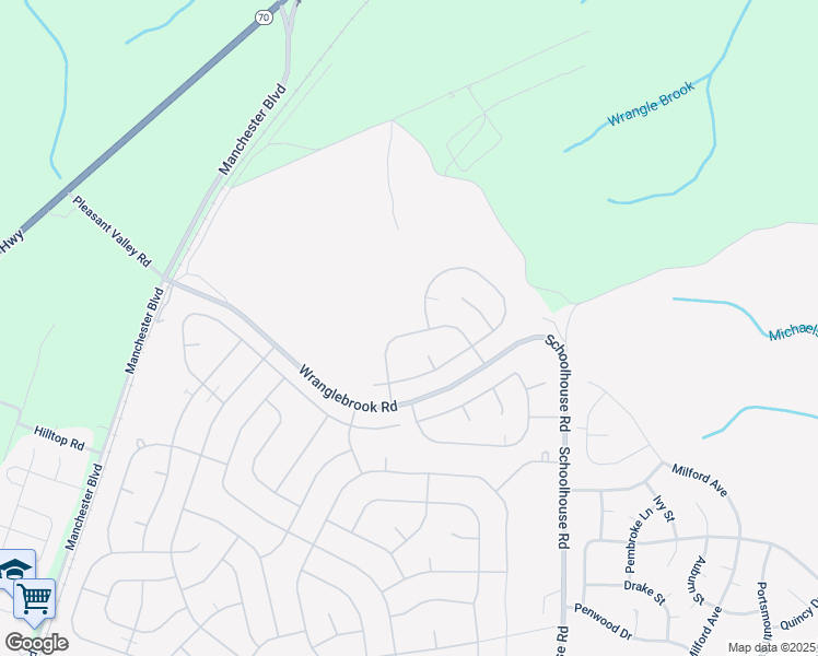 map of restaurants, bars, coffee shops, grocery stores, and more near 14B Spring Street in Jackson Township