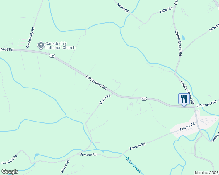 map of restaurants, bars, coffee shops, grocery stores, and more near 5083 East Prospect Road in York