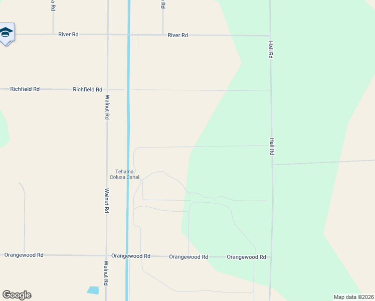 map of restaurants, bars, coffee shops, grocery stores, and more near 24186 Sacramento Road in Corning