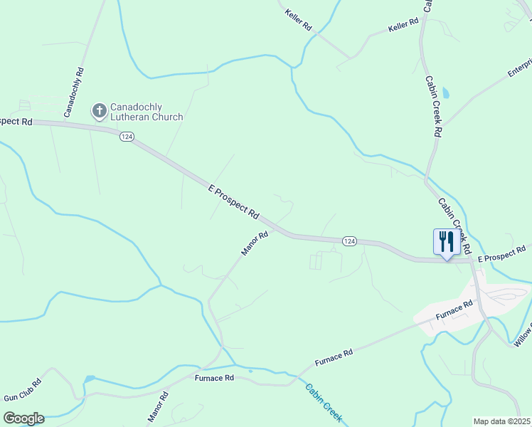 map of restaurants, bars, coffee shops, grocery stores, and more near 5083 East Prospect Road in York