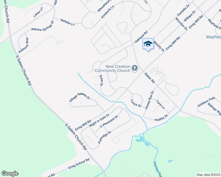 map of restaurants, bars, coffee shops, grocery stores, and more near 2918 Milky Way in Dover