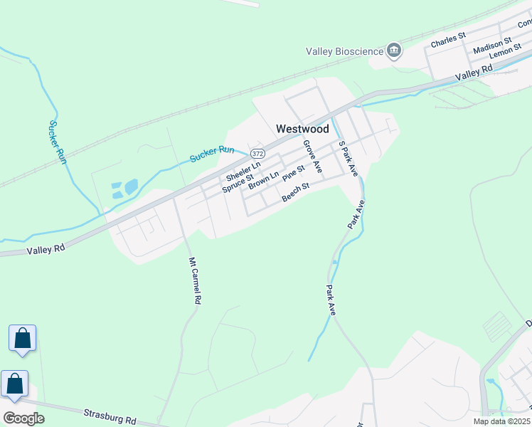 map of restaurants, bars, coffee shops, grocery stores, and more near 157 Beech Street in Coatesville