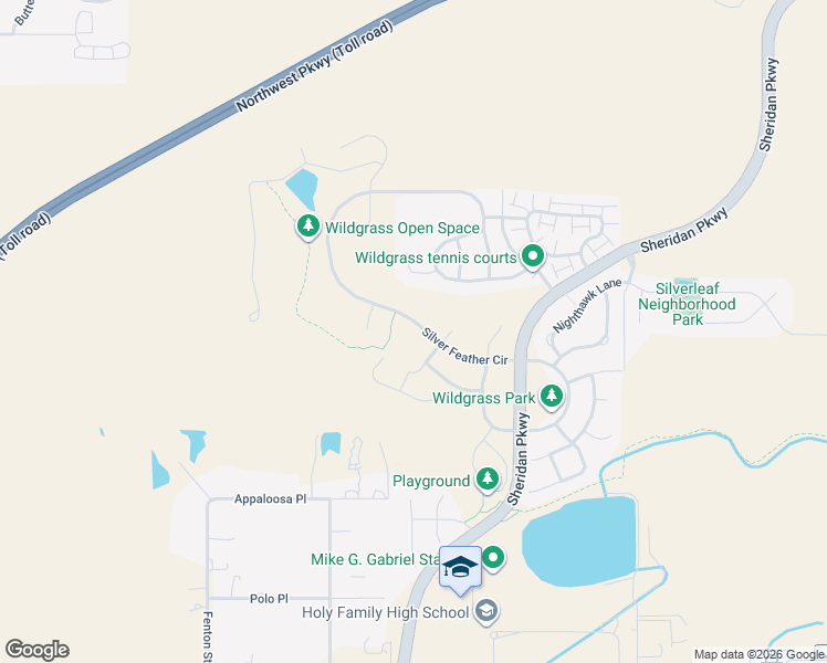 map of restaurants, bars, coffee shops, grocery stores, and more near 14935 Silver Feather Circle in Broomfield