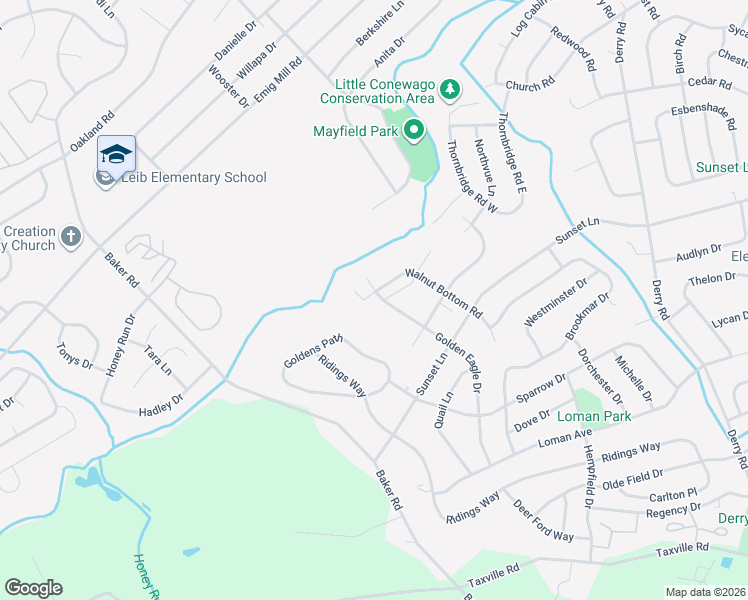 map of restaurants, bars, coffee shops, grocery stores, and more near 2172 Golden Eagle Drive in York