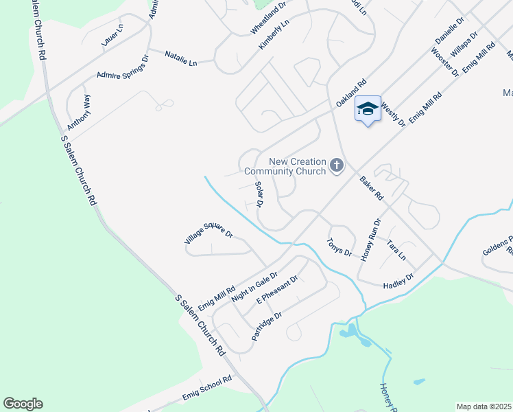 map of restaurants, bars, coffee shops, grocery stores, and more near 3117 Equinox Road in Dover