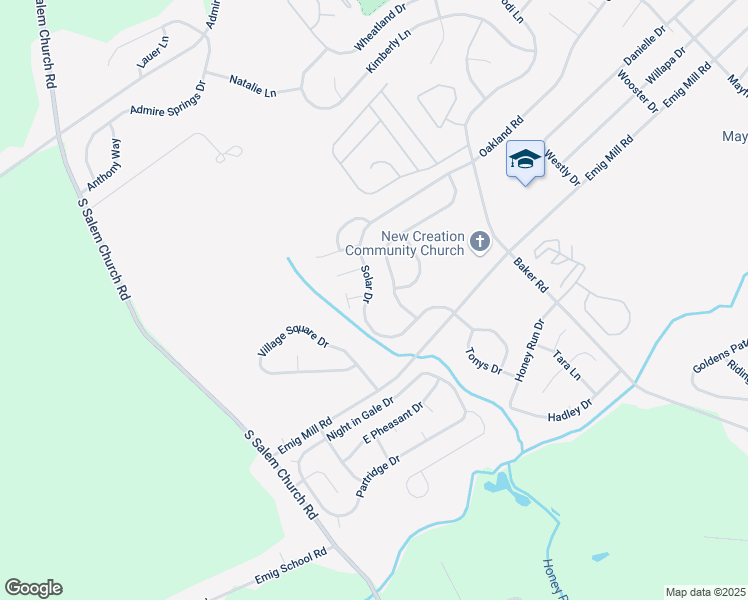 map of restaurants, bars, coffee shops, grocery stores, and more near 2955 Solar Drive in Dover