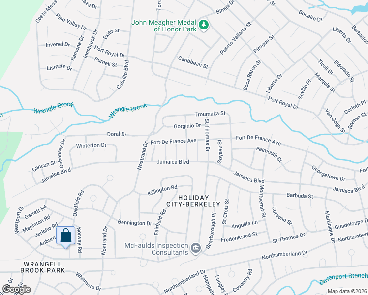 map of restaurants, bars, coffee shops, grocery stores, and more near 4 Andros Street in Toms River