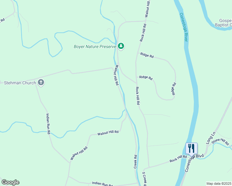 map of restaurants, bars, coffee shops, grocery stores, and more near 566 Walnut Hill Road in Millersville