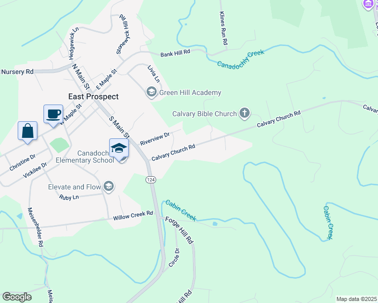 map of restaurants, bars, coffee shops, grocery stores, and more near 112 Calvary Church Road in Wrightsville